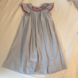 Southern Sunshine USA Flag Smocked Dress